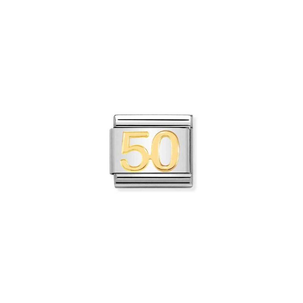 NEW NOMINATION unisex celebrate links bracelet in 50 gold